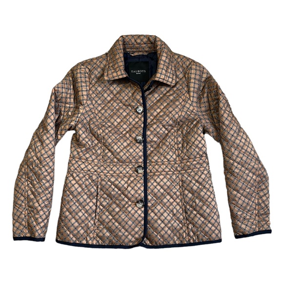 Talbots Quilted Chain Print Jacket | Women’s P - Picture 1 of 7